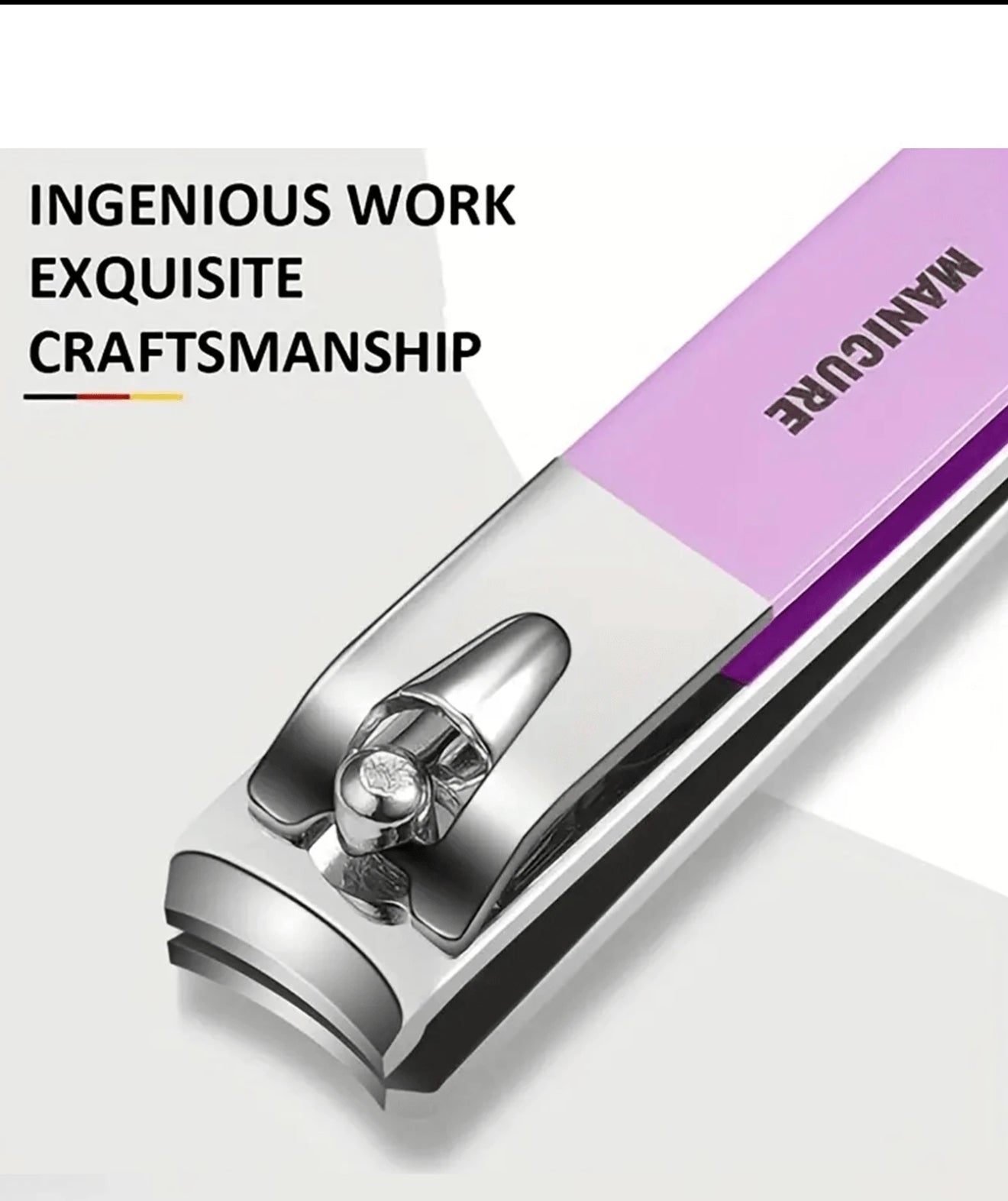 16 Pcs Nail Cutter Set, Stainless Steel Manicure Kit