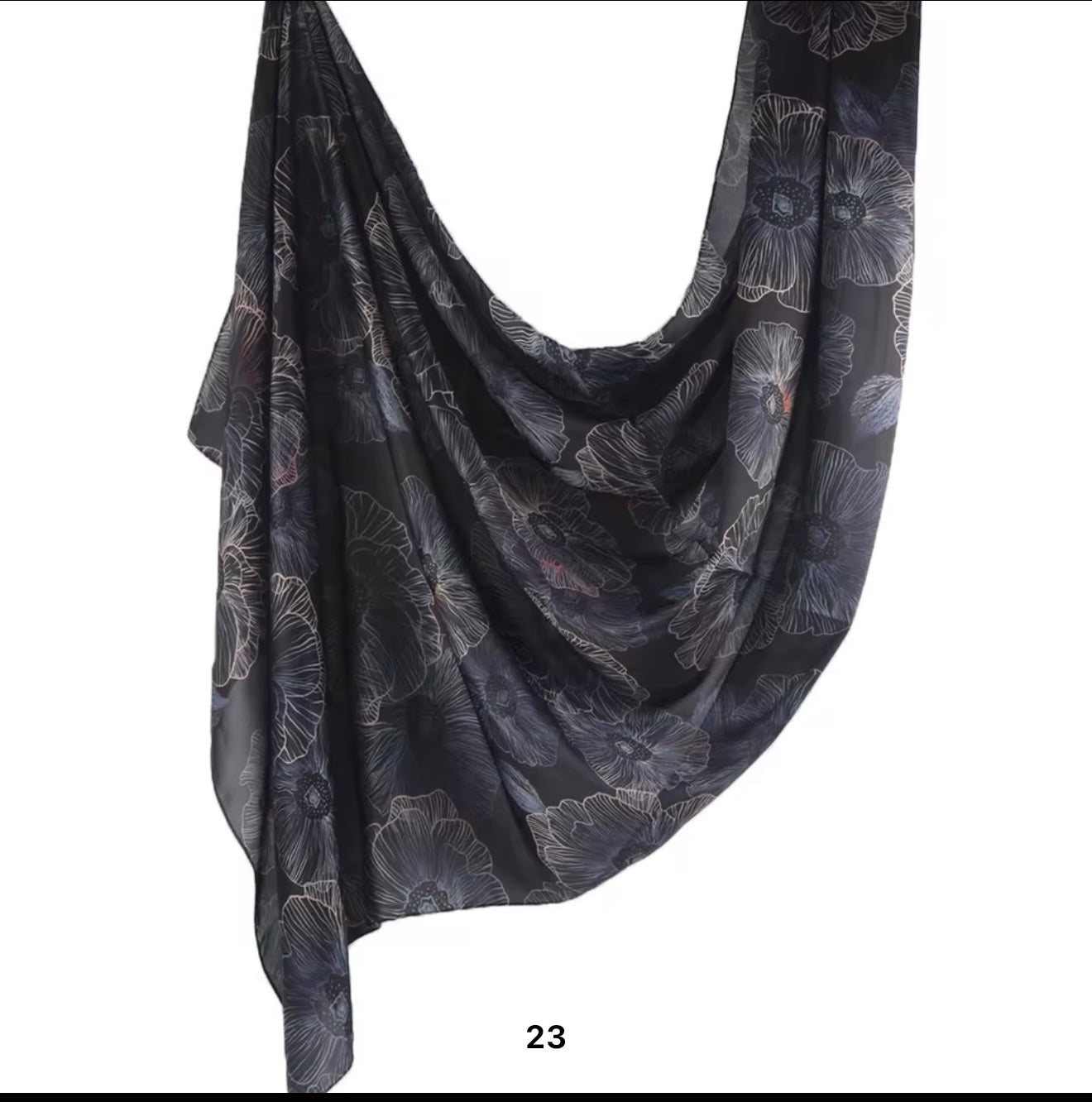 Midnight Blooms scarf 11