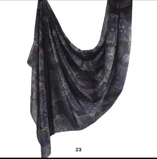Midnight Blooms scarf 11