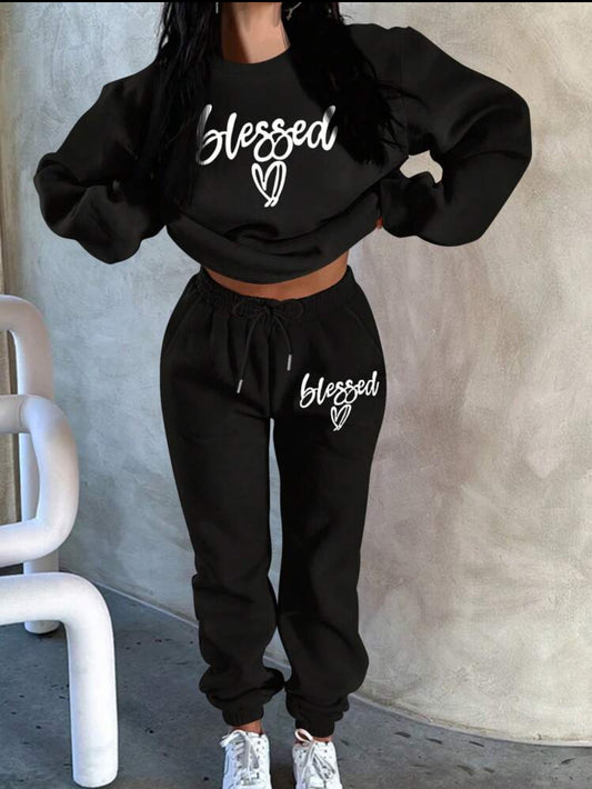 2 Pieces Sweatshirt And Pants Set