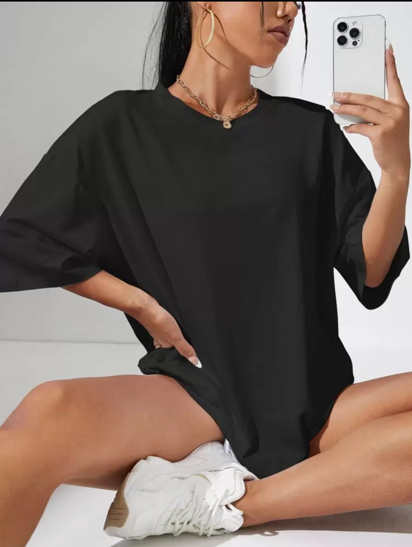 black t-shirt