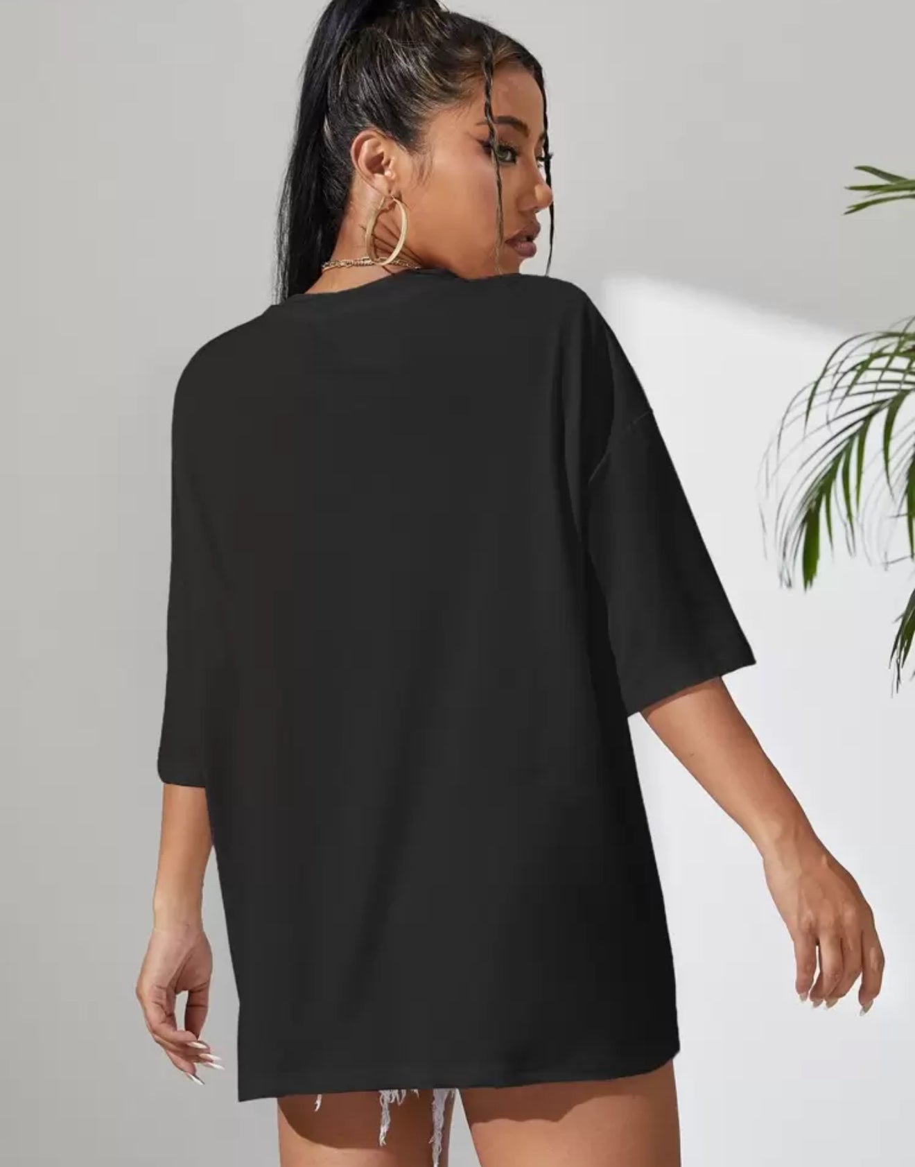 black t-shirt