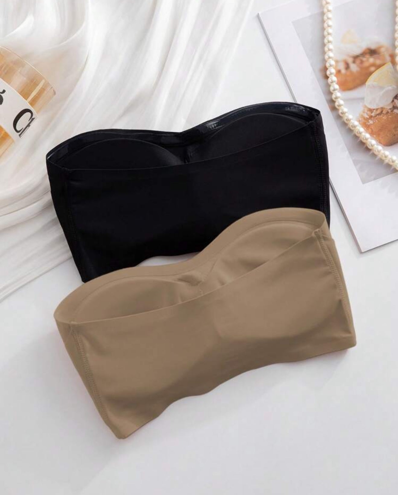 2pcs/Set Front Closure Solid Color Comfortable Bras