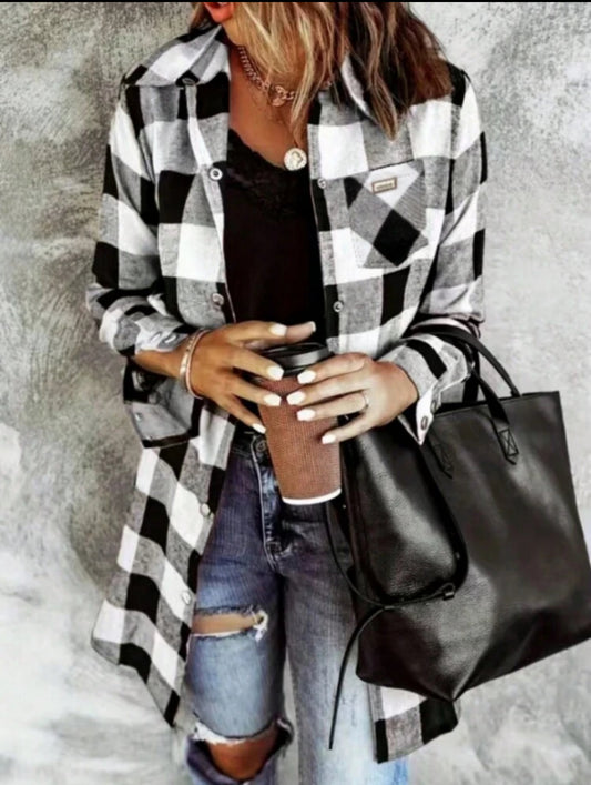 Long Sleeve Plaid Button Down Shirts