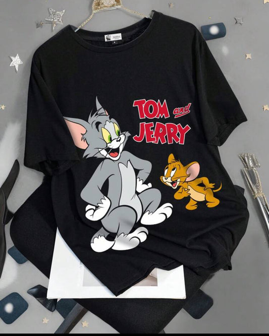 TOM & JERRY black tshirt