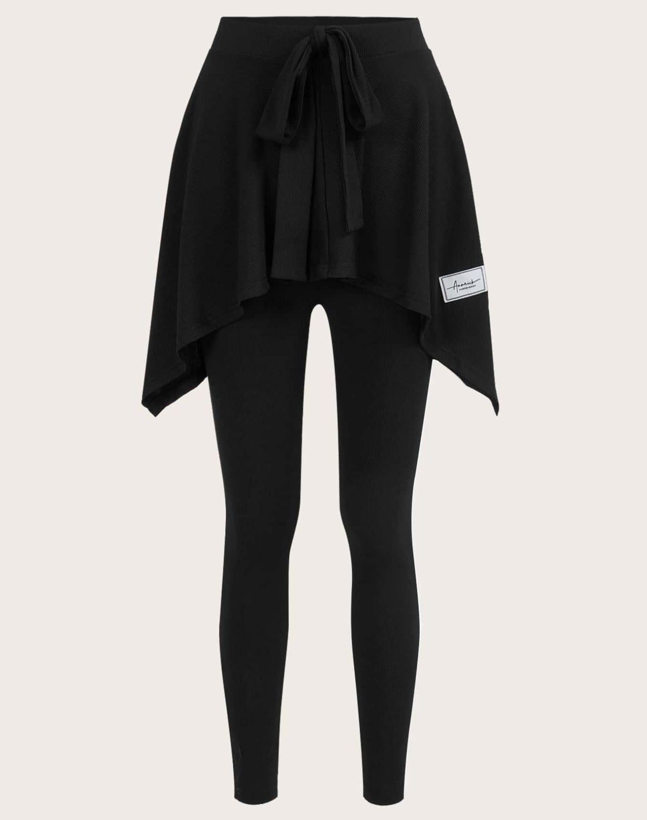 Modest Mulvari leggings with asymmetrical hem
