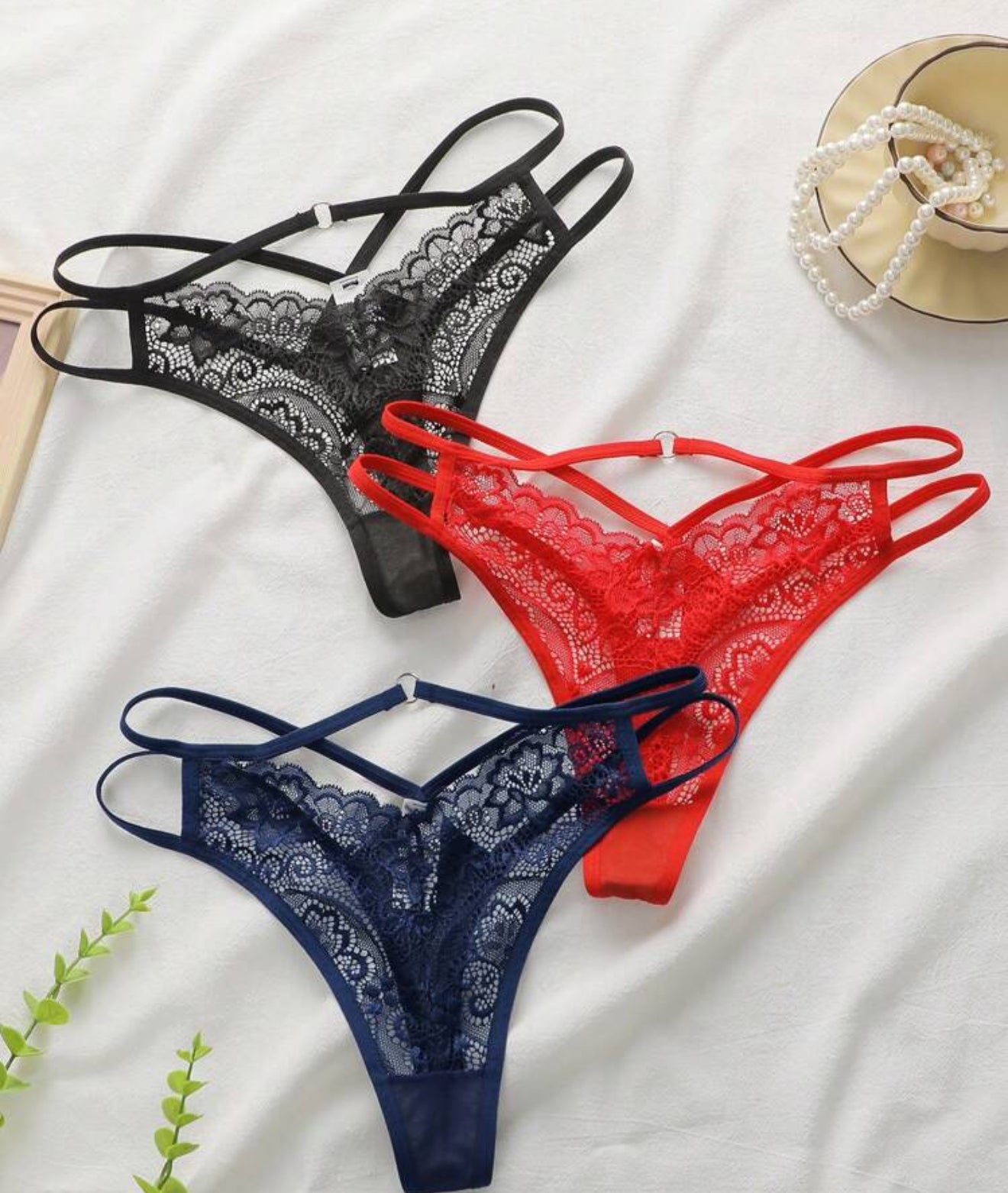 3packs Floral Lace Panty Sexy Lingerie