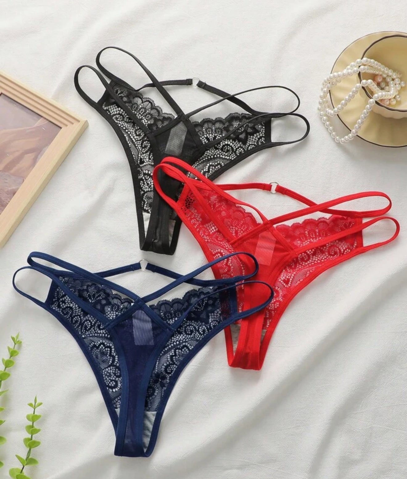 3packs Floral Lace Panty Sexy Lingerie