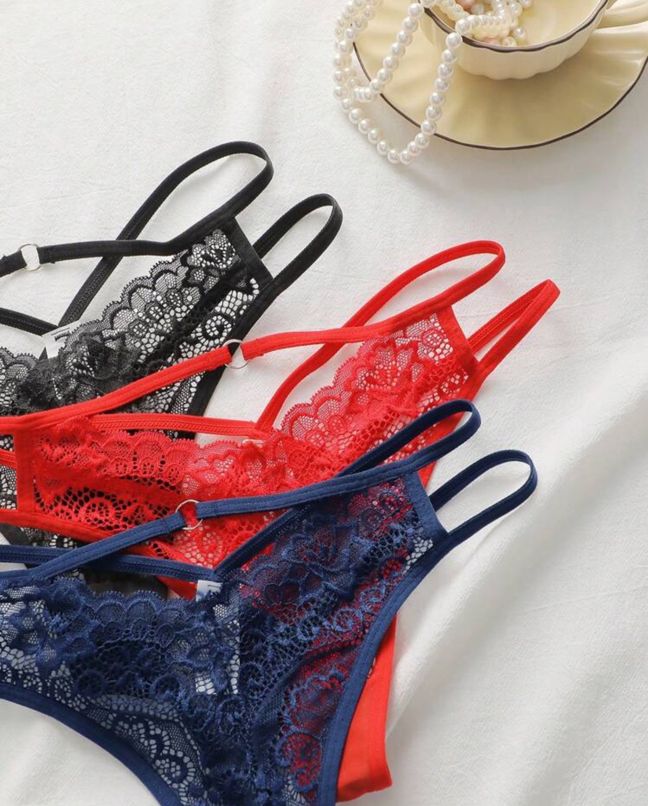 3packs Floral Lace Panty Sexy Lingerie