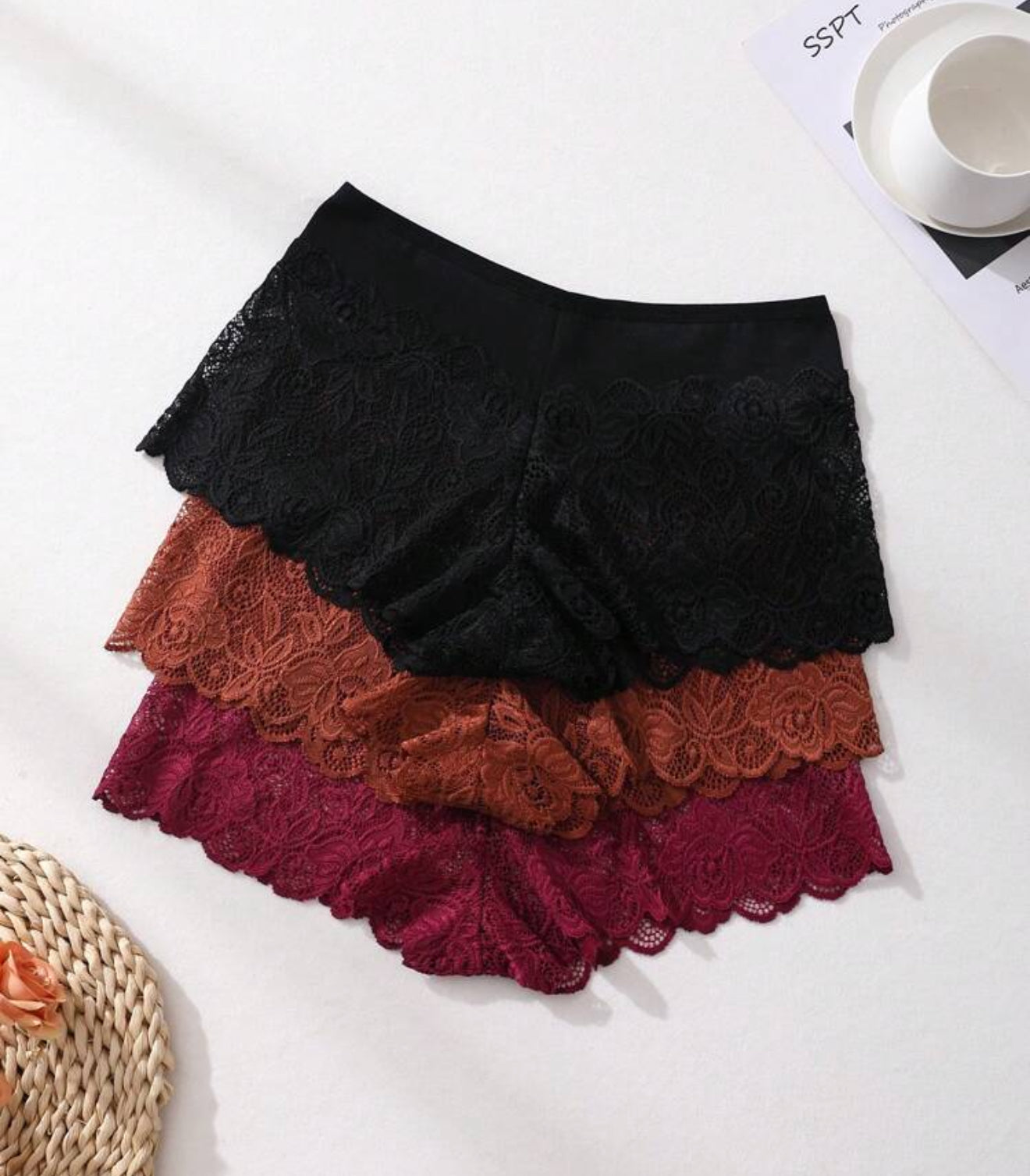 8 PCS Women's Lace Splicing Panties