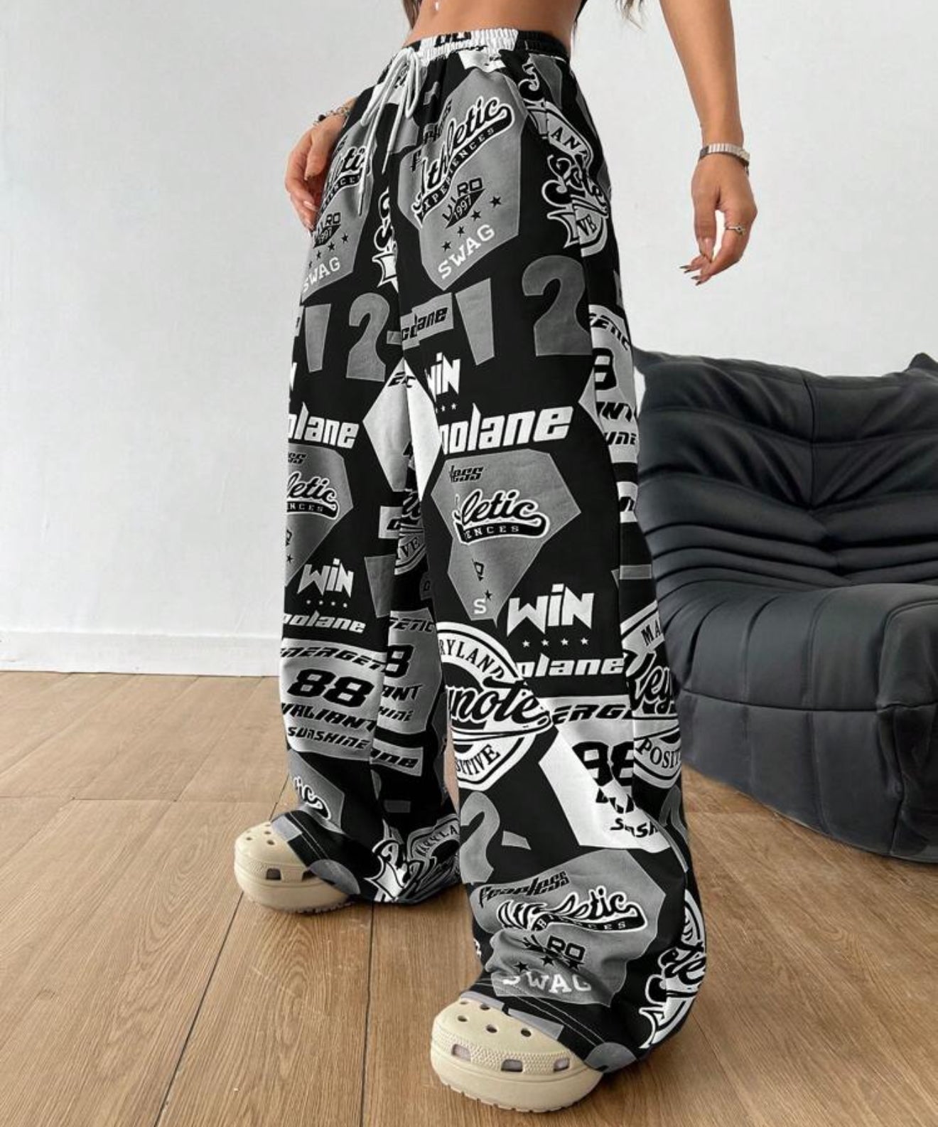 Elastic Waistband Joggers Pants
