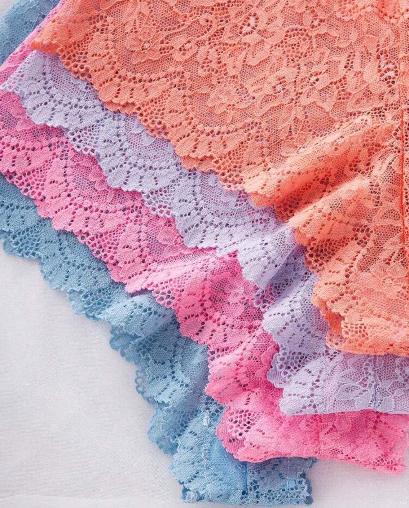 4pcs/Set Women Lace Trim Sexy Bikini Briefs