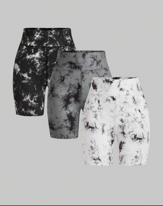 3 pcs Women's High Waist Seamless Yoga Shorts With Butt Lifting And Tummy Control