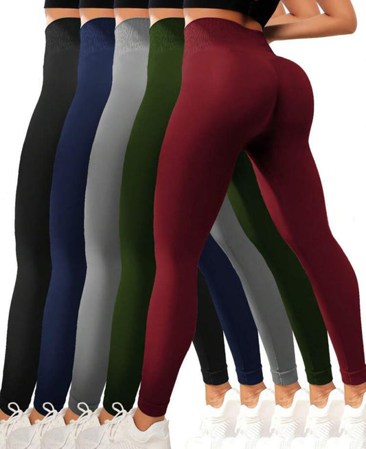 5pcs Women's High-Waisted Leggings