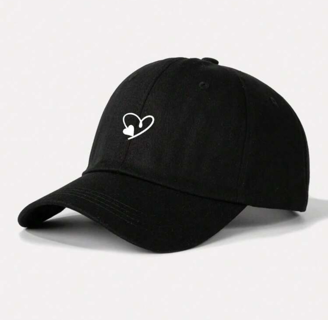 3pcs/Set Adjustable Heart Pattern Baseball Cap For Women