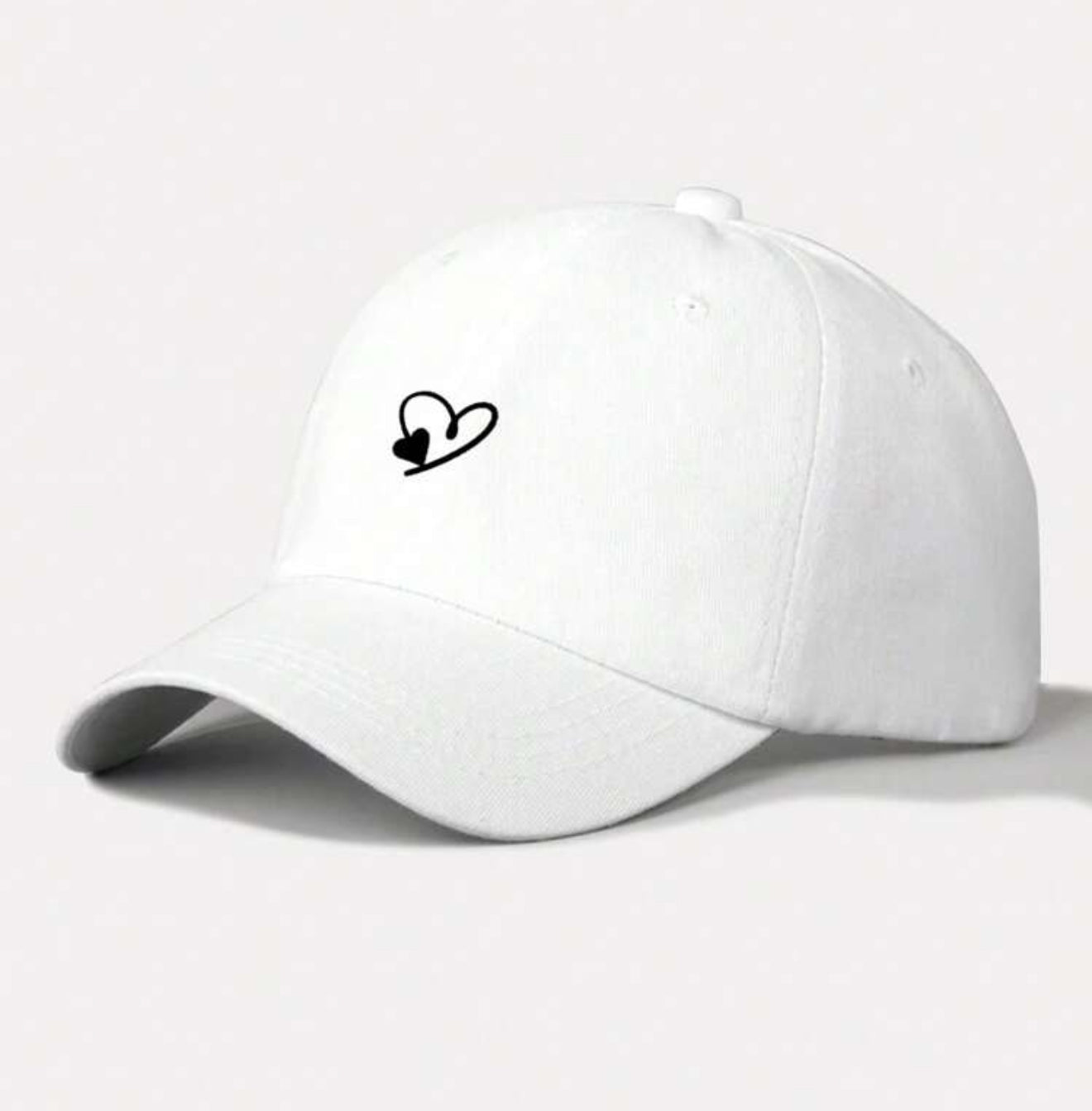 3pcs/Set Adjustable Heart Pattern Baseball Cap For Women