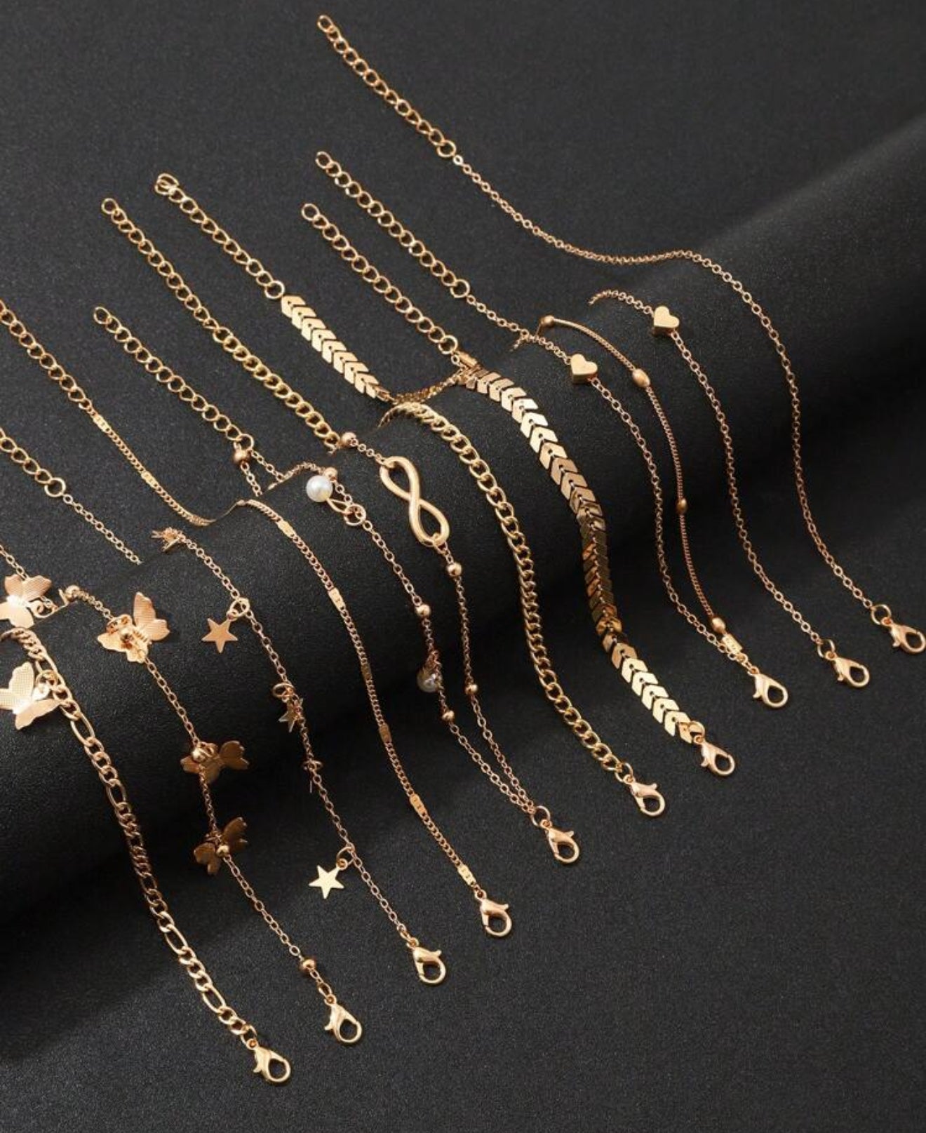 4pcs Women Fashion Anklets Set