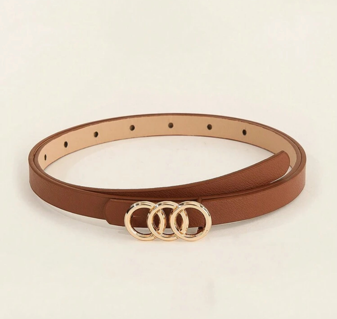3pcs Women Small Metal Buckle Casual Leather Belt Summer, School