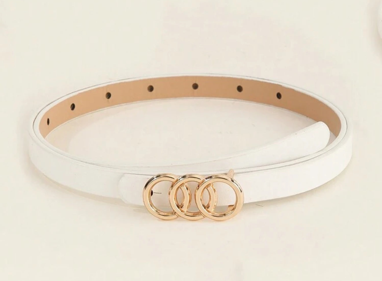 3pcs Women Small Metal Buckle Casual Leather Belt Summer, School