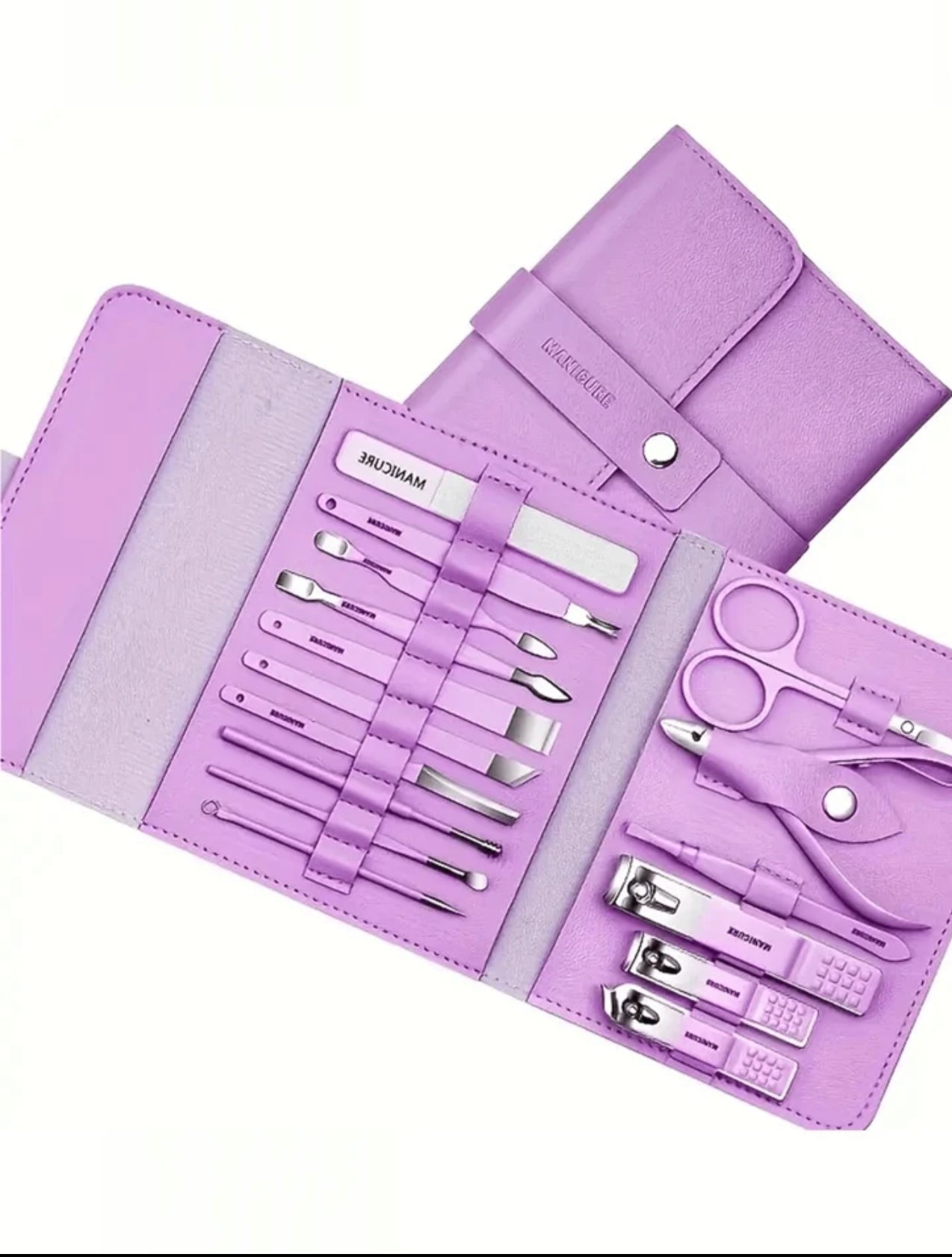 16 Pcs Nail Cutter Set, Stainless Steel Manicure Kit