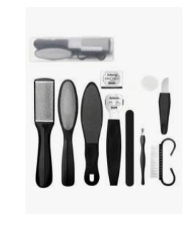 10 pcs pedicure set in a box, including foot file, foot scraper